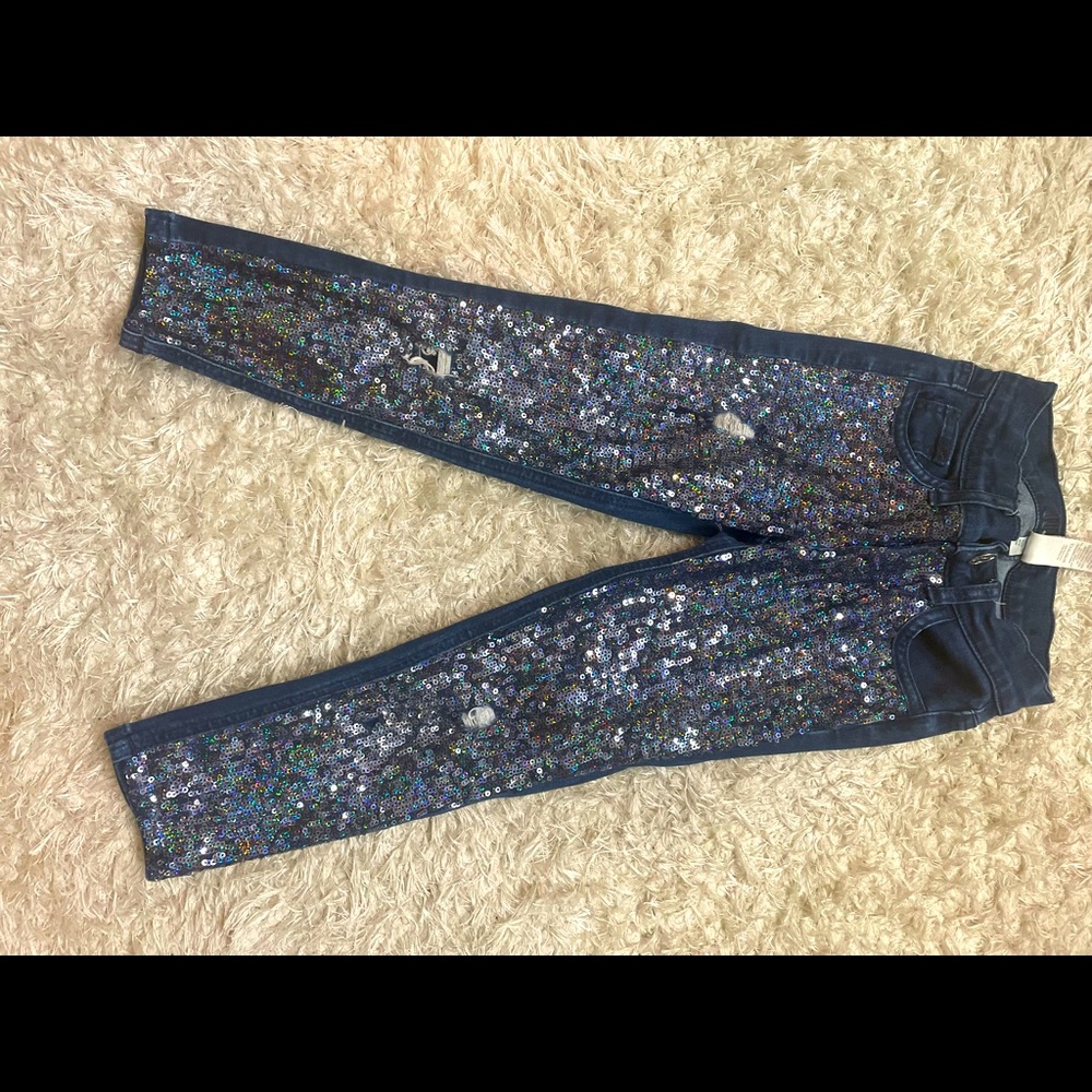Sequin jeans